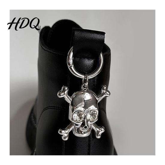 Hot Girl Style Accessories Halloween Shoes Charms Buckle Skull/Spider/Butterfly Shape Punk Rock Shoe Decor Aesthetic Pendants for Personalized