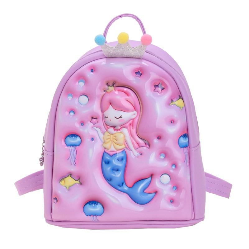 Trendy Pink Animal Themed Childrens Backpack With Soft Polyester Lining For School