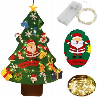 Christmas Tree Felt Mat LED Chain Ornament Decoration for Children 85cm C3M