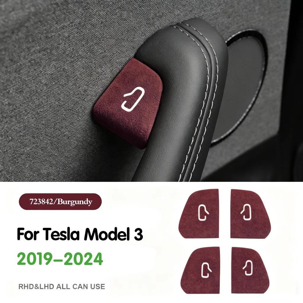 For Tesla New Model 3 Y Juniper Highland Car Open Door Button Stickers Armrest Window Lift Button Switch Interior Accessories