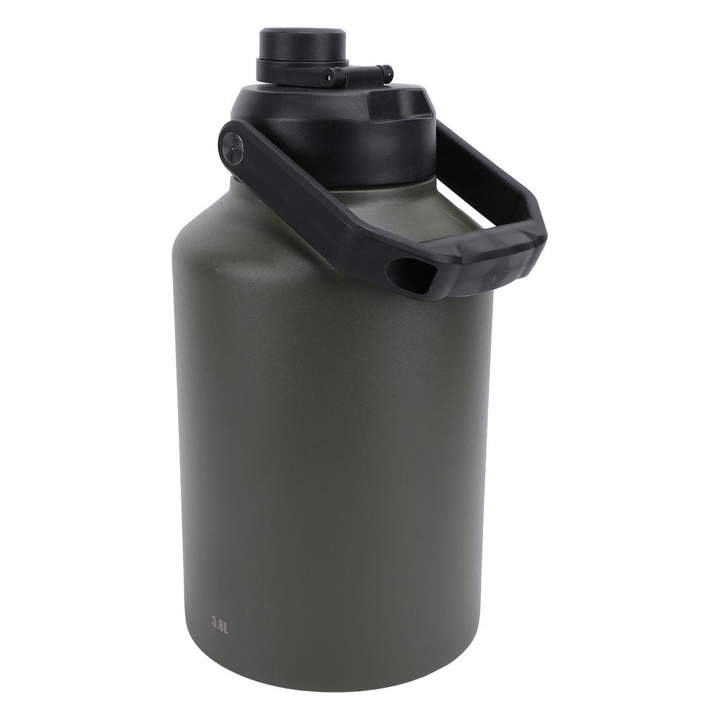 3.8L Sports Water Bottle Stainless Steel Double Wall Vacuum Insulated Bottle for Outdoor Camping