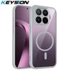 KEYSION Transparente Magnetische Handyhülle für Xiaomi 17T 17T Pro 5G Silikon+PC HD Klar Stoßfeste Rückabdeckung für Xiaomi 17T Pro