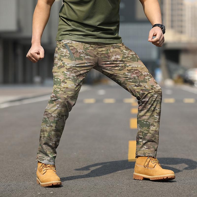 Herren Taktische Hose Slim Fit Wasserdichte Trainingshose Frühling Herbst Atmungsaktive Wasserdichte Overalls Lockere Kleidung