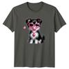 Puppy Dog Heart Sunglasses Dogs Animals Unisexs TShirt Unisexs Tee Cute Bubblegum