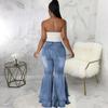 European & American Fashion Wide-Leg Stretch Denim Flare Pants