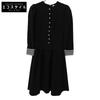 BORDERS At BALCONY BD2221-3E-06 Black Border Cuff Twill Retouch Brush Sleeve Dress Dress 34 blackUsed