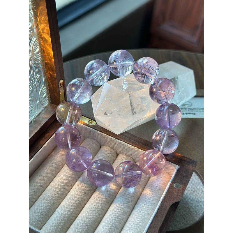 

Sunburst Purple Asse Mush Ice Crystal Bracelet Iced Lavender Purple Jewelry Gift Women 12mm/31