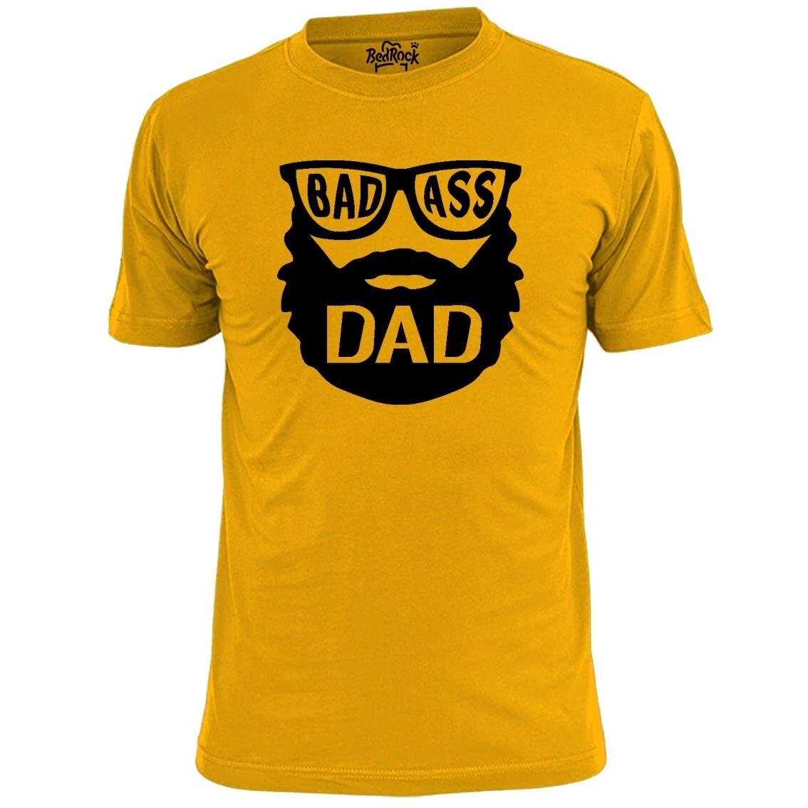 Mens Bad Ass Beard Funny T shirt Dad Brother Grandad XL