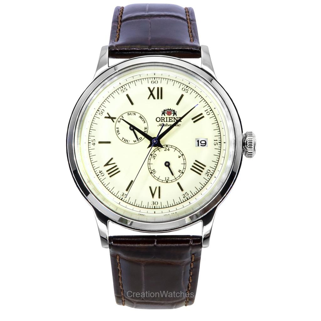 Orient Classic Bambino Version 8 Leather Strap Beige Dial Automatic RA-AK0702Y Men's Watch