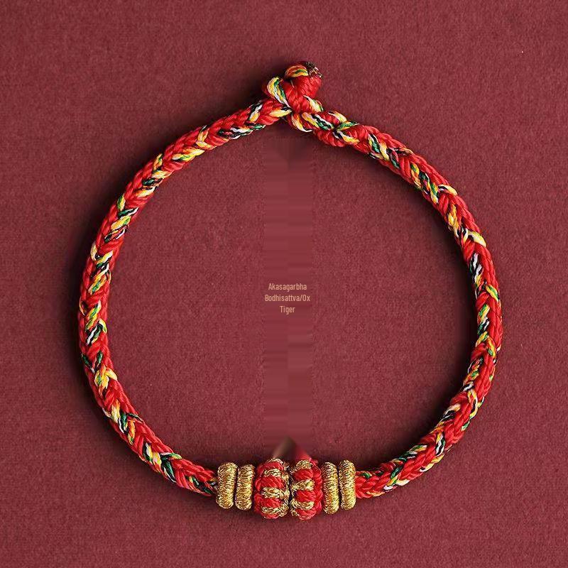 Dahao Year of the Tiger Red String Zodiac Bracelet - Women's and Couples' Woven Charm