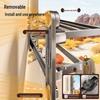 Baihan Punch-Free Suction Cup Bathroom Towel Rack with Shelf
