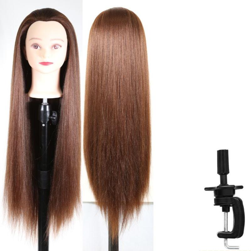 High Temperature Fiber Wig Mannequin Head for Hairdressing and Haircutting Training