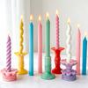 Long Spiral Silicone Candle Mold DIY Twisted Long Rod Wax Stick Craft Molds Home Decor Tool Geometry Candles Making Supplies