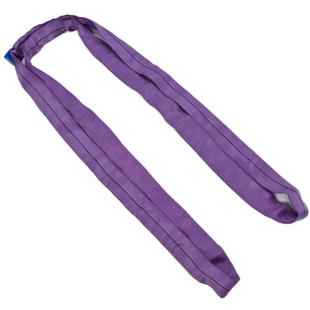 PES Lift Slings Crane Round Sling 55mm Wide 1T Load Smooth Lightweight Flexible for Construction Works for Machinery Equipment