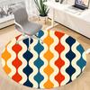 1pc Wave Pattern Office Round Area Rug, Indoor Mat Suitable For Office, Under Office Chairs Bedroom Living Room Home Decor, Room Deco
