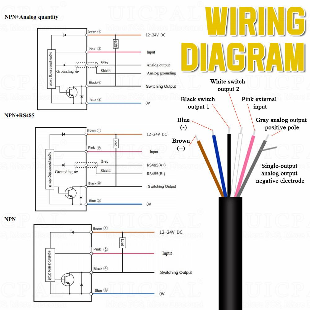 Laser Displacement Distance Sensor Thickness Measurement Height Sensor High Precision 1.111mm Analog 181 Output Transmitter