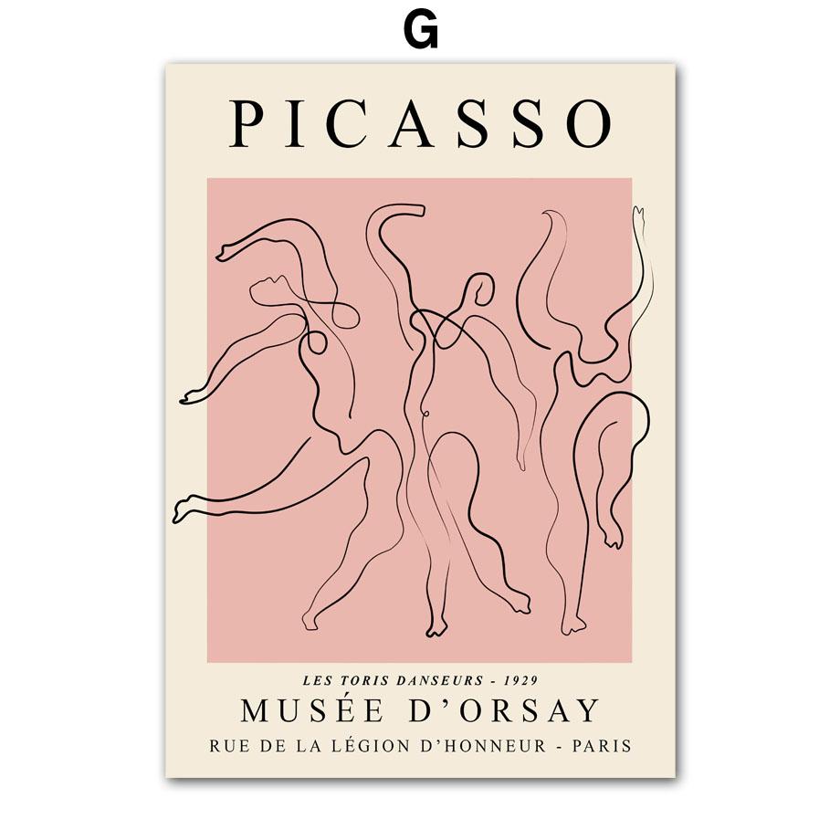 Yayoi Kusama Matisse Picasso Blumenmarkt Wandkunst Poster Drucke Abstraktes Leinwandgemälde Bilder für Modernes Zimmer Heimdekor