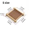 30pcs Mini Bamboo Coasters & Decorative Trays Stackable Natural Wood Grain Heat-Resistant Surface Protectors Rustic Home Decor