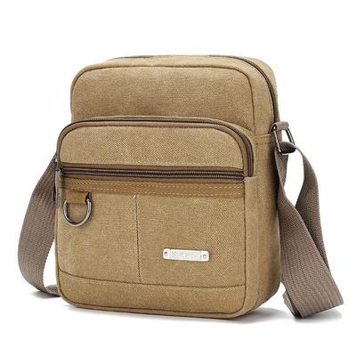 Męska płócienna torba crossbody i na ramię wielokrotnego użytku - Unisexowa torba codzienna