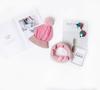 Autumn and winter new pony * Li color matching children's hairball wool knitted hat thickened scarf set