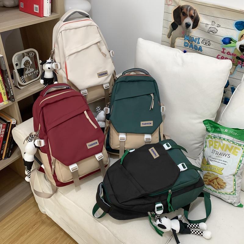 School Bag Fashion College Style Backpack Junior High School Student Trend Casual Backpack