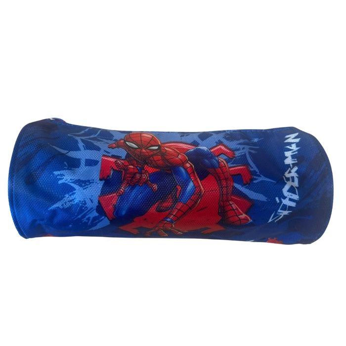 

Spiderman Kids Pencil Case Cylinder Shape 23cm Large Capacity Blue – Ideal for School and Office