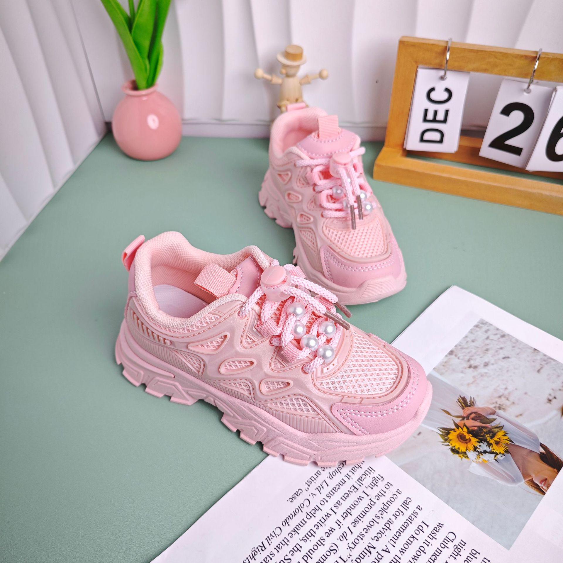 

Детские дышащие сетчатые кроссовки на весну/лето 2025 - модные белые кроссовки папины для подростков EU 31 / 19.0 cm