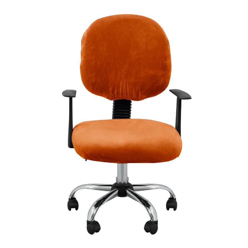 

2 Pcs/set High Elastic Plaid Velvet Office Chair Covers Thicken Computer Spandex Split Seat Cover Armchair Cover Home Textile
