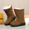 Vinterherrskor Varma Plysch Anti-halk Utomhus Vandringskängor Dam Mellankorta Kängor Sportskor