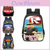 Mochila Escolar Roblox de Grande Capacidade Leve em Tecido Oxford Para Crianças Unissex