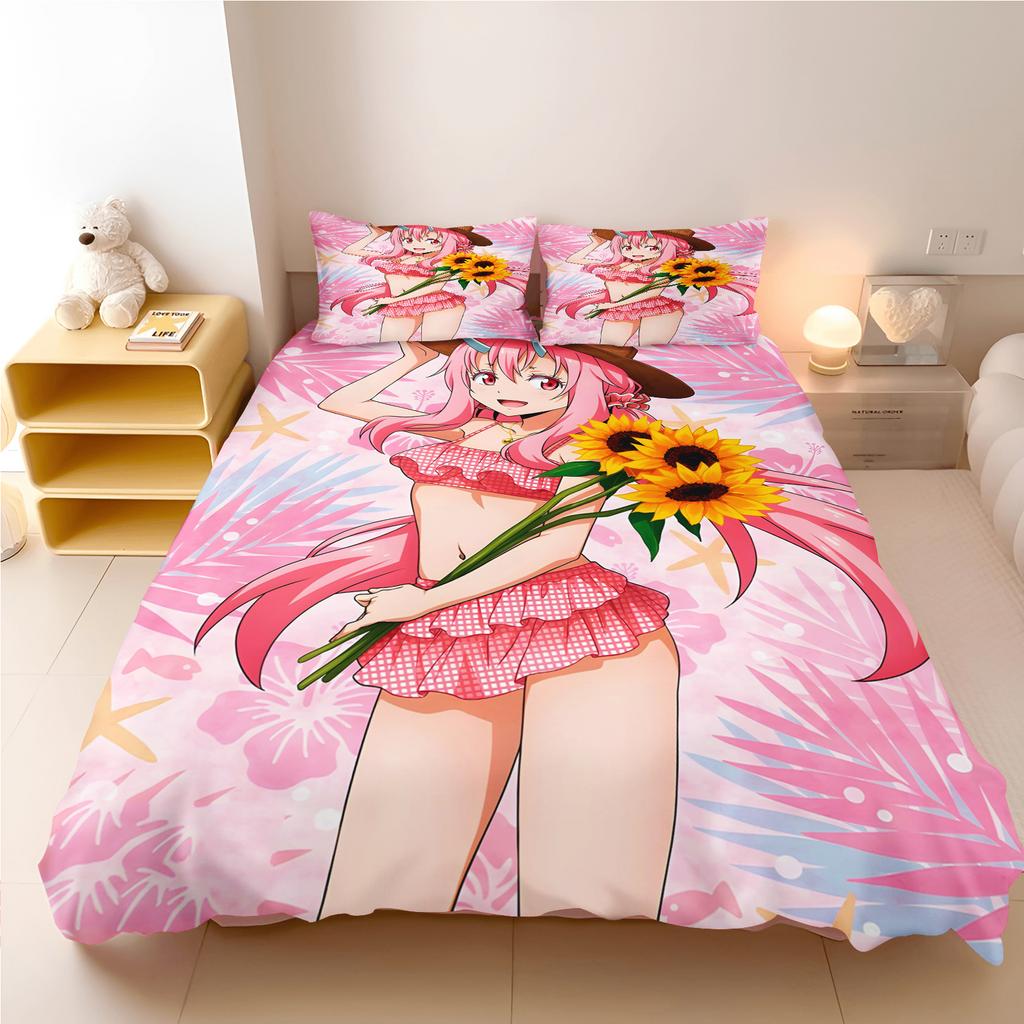 That Time I Got Reincarnated As a Slime Rimuru Ranga Anime Duvet Cover Set Soft Bedding Set Pillowcase Home Bedroom Decoration