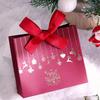 10PCS Christmas Gift Paper Bags For Candy Cookie Nougat Packaging Christmas Candy Box With Handles Holiday Party Decorations
