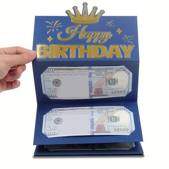 Geburtstags-Geldumschlag für Bargeld DIY Geldhalter und Geschenkkarten-Organizer mit 6 Fächern Überraschungsumschläge für Feiertage Geldgeschenke für Männer Frauen