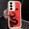 Phone Case for Samsung Galaxy A17 A16 A15 A14 A13 Black Snake Doodle A56 A36 A26 A55 A35 A25 A54 A34 A24 A53 A33 A23 A07 A06