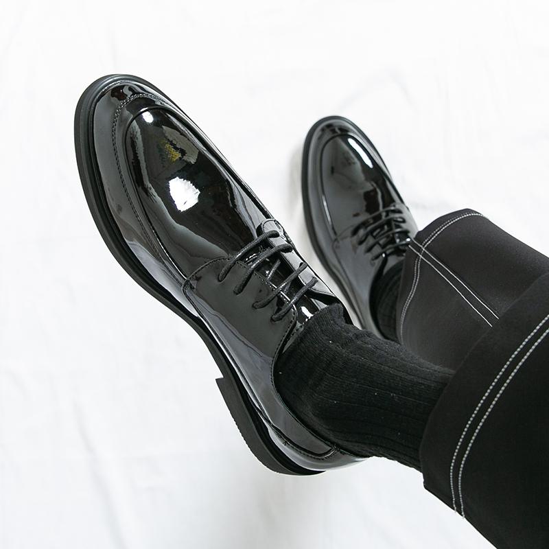 Herren Kleid Derbys Formell Business Lackschuhe Schwarz Smoking Hochzeitsschuhe Übergröße