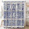 Vintage Floral Shower Curtain Botanical Print Waterproof Bathroom Decor Farmhouse Rustic Patterned Fabric Shower Liner