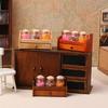 Miniature Wooden Jar Organizer 1/12 Scale Dollhouses Furniture Retro Kitchen Decors MultiPurpose Display Shelf