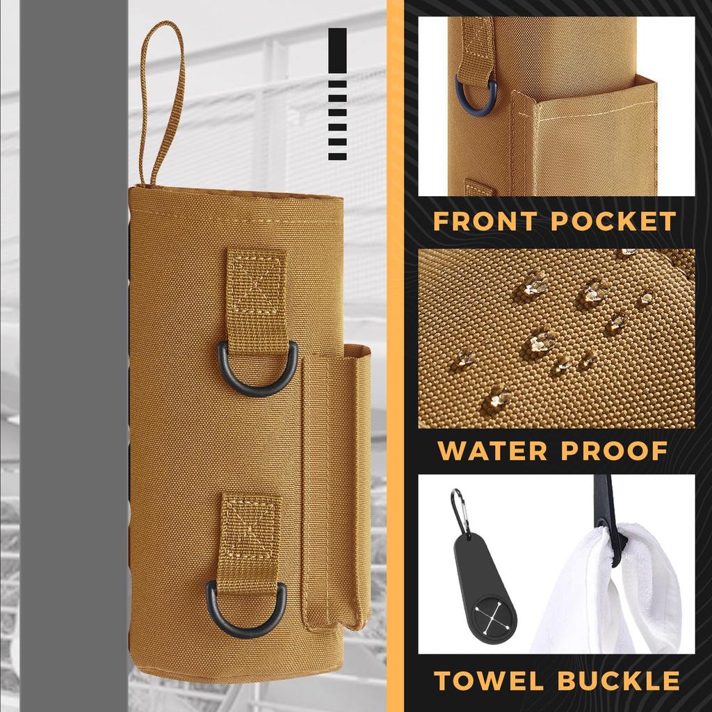 Gym Water Bottle Bag With Magnetic Wall-mounting, Insulated Cover, Foldable And Adjustable Shoulder Strap, Outdoor Sports Magnetic Cup Sleeve