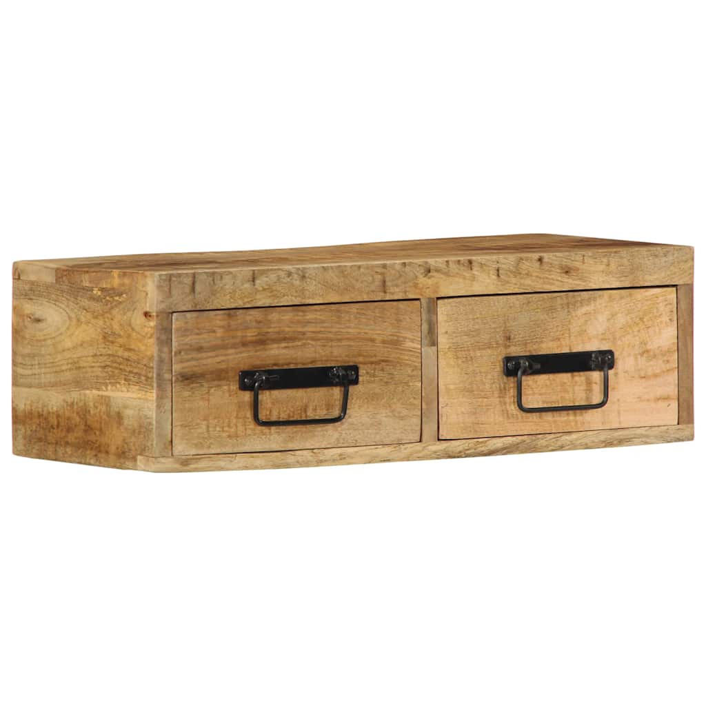 TV Wall Cabinet 60x30x19 cm Raw Mango Wood