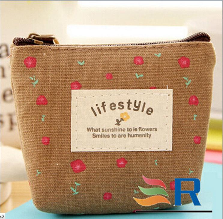 

Милый японский и корейский цветочный кошелек для монет для детей с возможностью нанесения логотипа на заказ коричневый