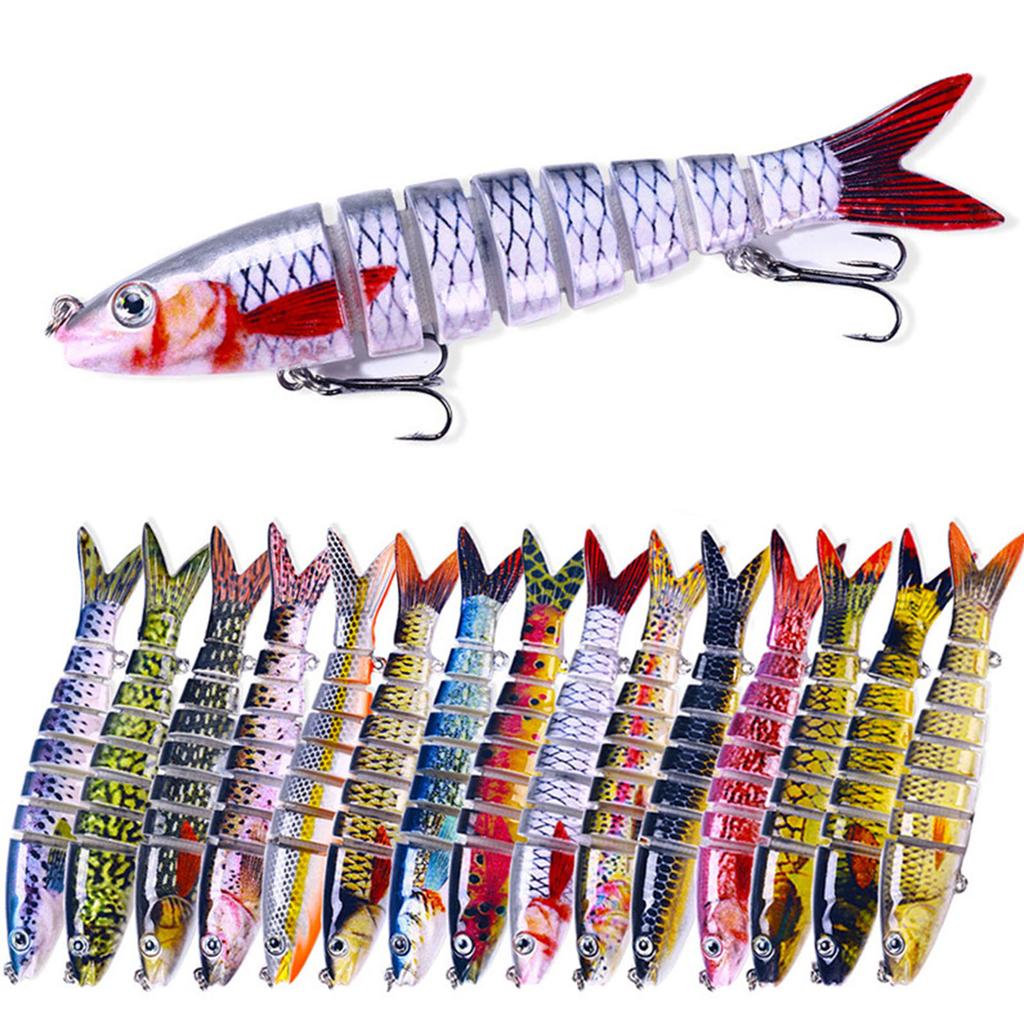 18g Multi Jointed Swimbaits 13.4cm Fishing Lure 8 Segment Artificial Hard Bait Bionic Swimming Lures with Hook for Bass