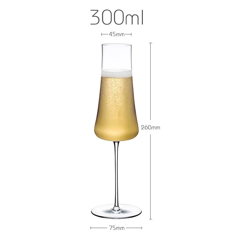 

Nude Style Handmade Crystal Wine Glass Extremely Thin Masterly Craft Perfect Flawless Red Dot Award Volcano Goblet