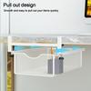 Carbon Steel Under-table Storage Rack Smooth Slide/Pull-out Breathable Pull-out Cabinet Mesh Drawer Large Load Bearing