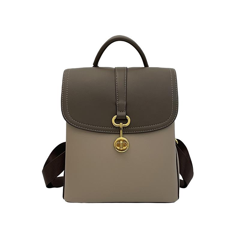 

Повсякденний жіночий рюкзак у стилі коледжу, модний, із замком, кольоровий блок, жіночий шкільний рюкзак, маленький рюкзак для студентки