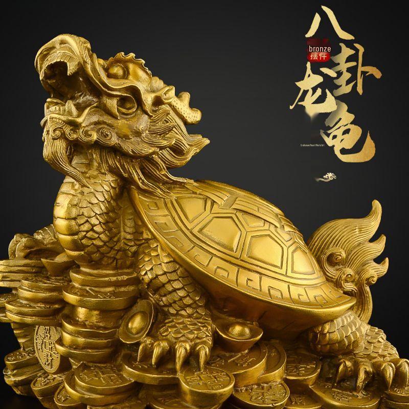 Brass Dragon Turtle Bagua Ornament