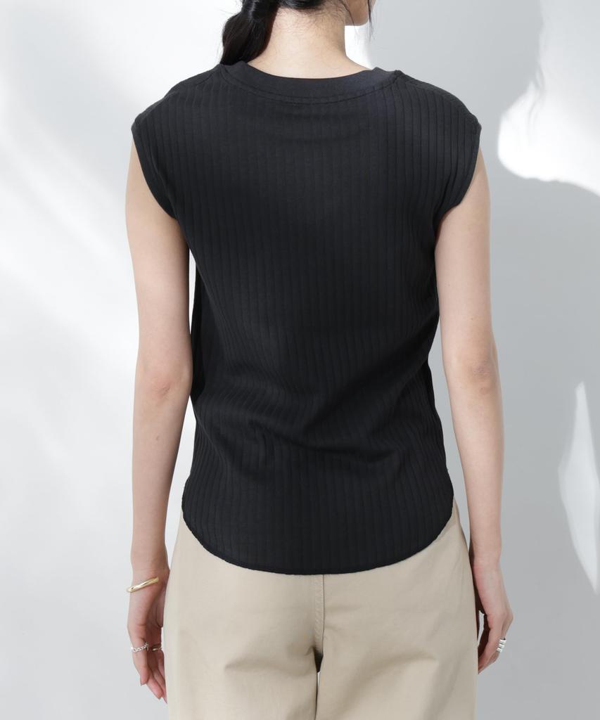 Nano Universe Sweat Ribbed Sleeveless be paired with other M 180 Khaki Anti-Soaked (R) Stain-Resistant T-Shirt (Can items) Women's 669-5124305