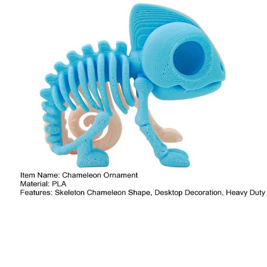 Skeleton Chameleon Figurine Spooky Chameleon Bone Statue Sculpture Simulation Animal Model Desktop Decoration Ornament