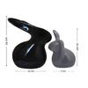 Home Décor Ceramic Rabbit Figurines (Set of 2, Black and Grey)