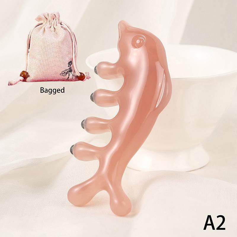 

Cartoon Magnetic Therapy Dolphin Massage Comb Head Massager Meridian Scalp With Storage Bag Body Home Health Massage Tool
