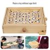 Wooden Hand-Crank Maze Game: Interactive Desktop Balance Puzzle for Kids & Adults